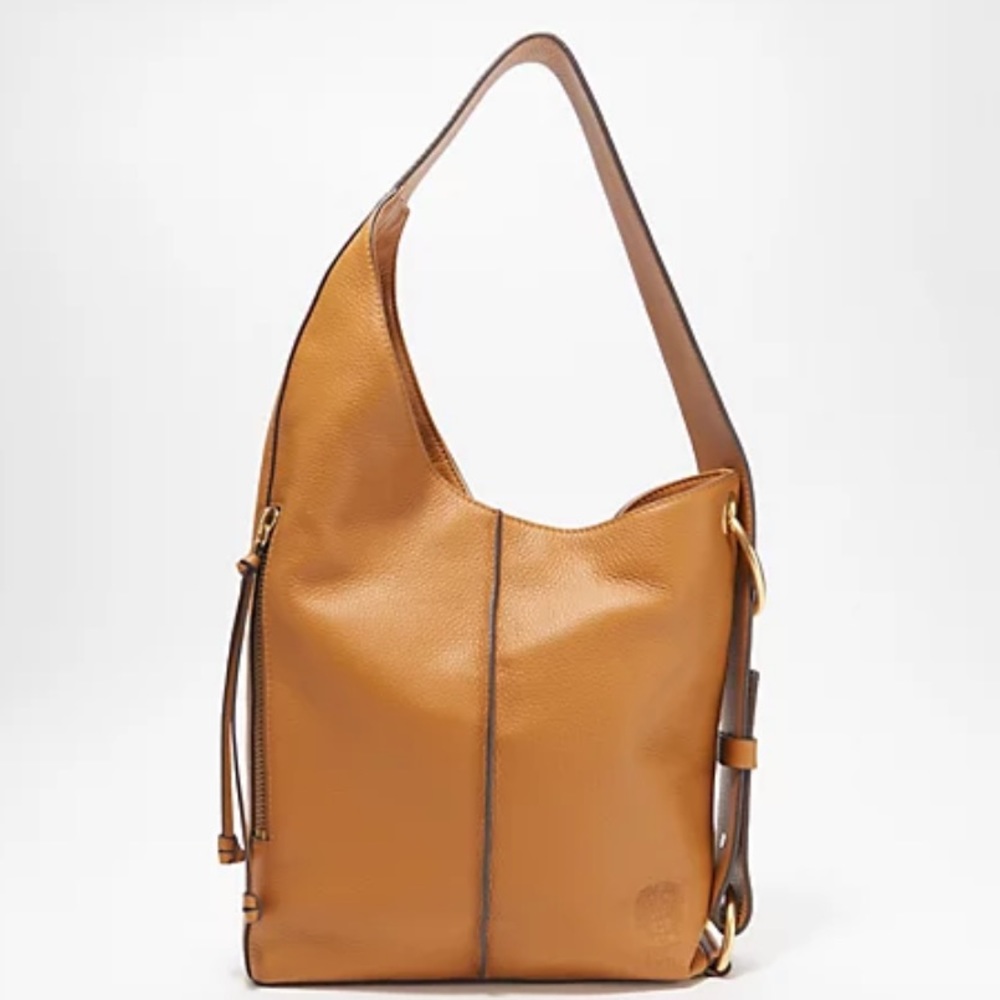 Vince Camuto Pebbled Leather Sling Ryton Bag in Camel